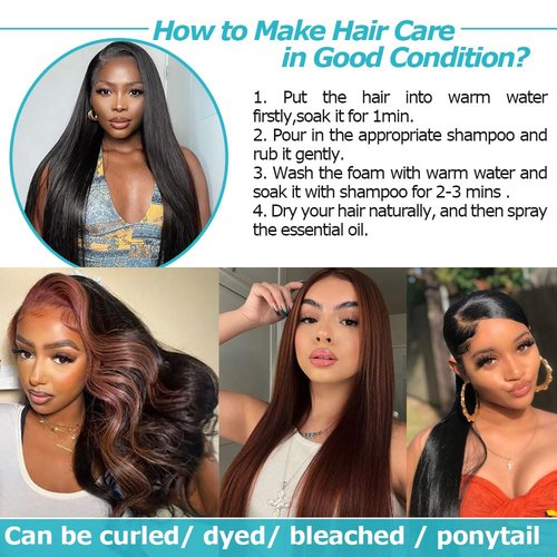 AnJudyReid Straight Human Hair Bundles for Black Women 32Inch 13A Grade 100% Unprocessed Straight Bundles Human Hair Extensions Natural Black