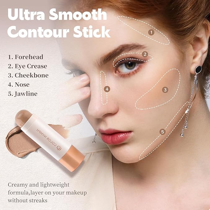 Color Nymph Face Makeup Kit, Make up Set For Teen Girls | Vegan & Cruelty Free | Includes Lipglosses Liquid Blush Highlighter Contour Stick & Brush | Makeup Gift Set Design - Basic Edition