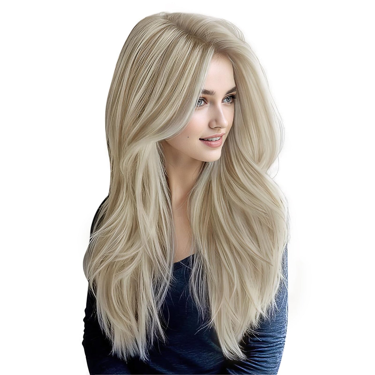 Full Shine Invisible Tape in Hair Extensions Human Hair Ash Blonde Highlight Blonde 18P613 Tape in Extensions Versatile As Tape