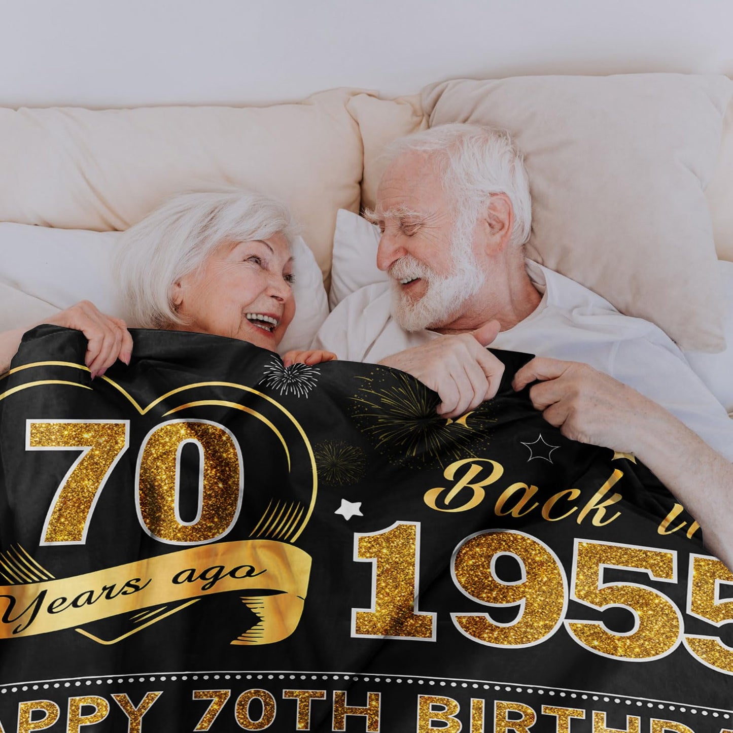 70th Birthday Gifts for Women Or Men - 70th Birthday Gifts Throw Blanket 60 x 50 Inch - 70th Birthday Gift Ideas - Best Gifts for 70 Year Old Woman - 1952 Birthday Gifts for Women