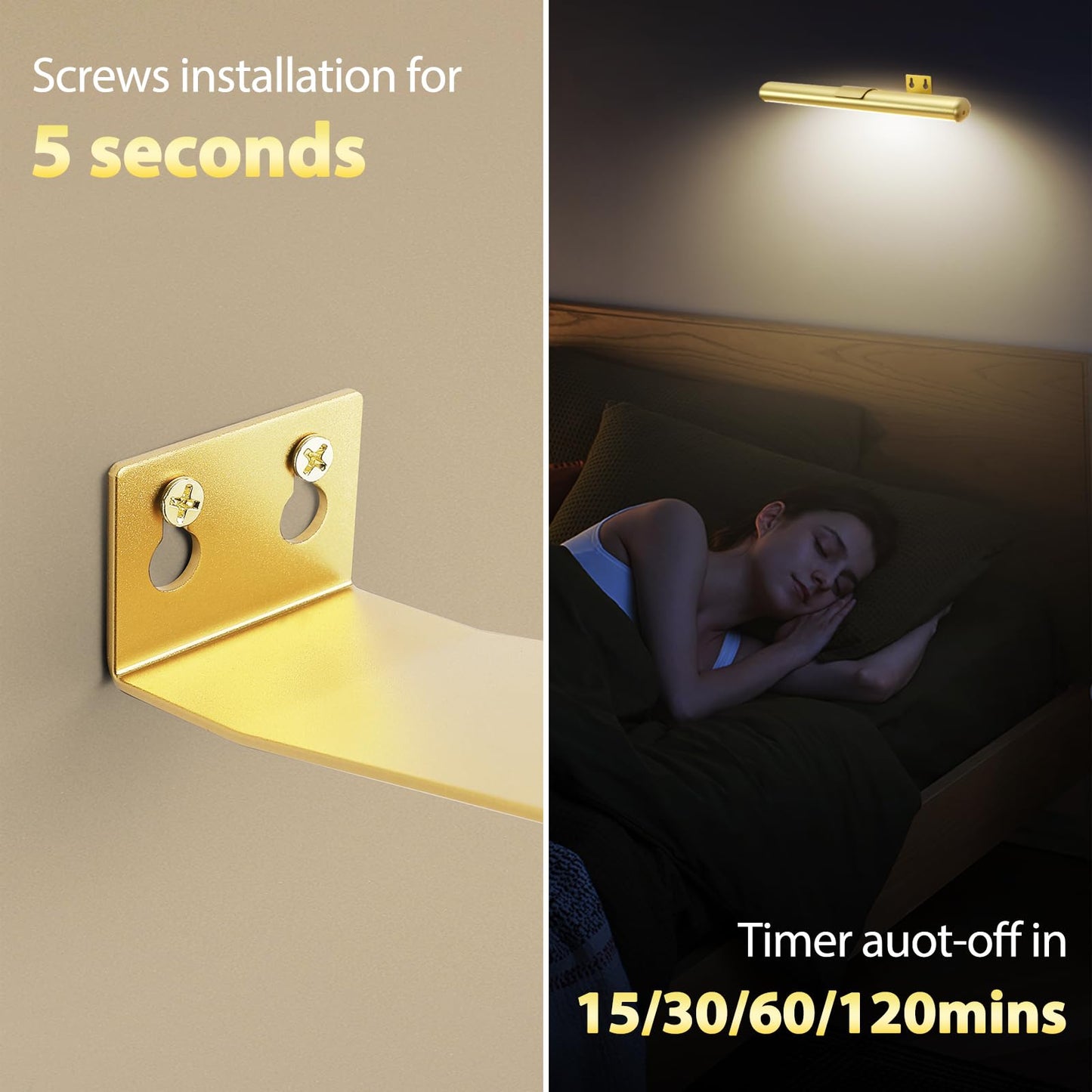 TINTINDOC 22'' Picture Light Gold for Painting with 3 Lighting,Rechargeable Wall Art Light for Painting Brightness Dimmable,Battery Display Accent Light for Picture Gallery Poster Frame Dartboard