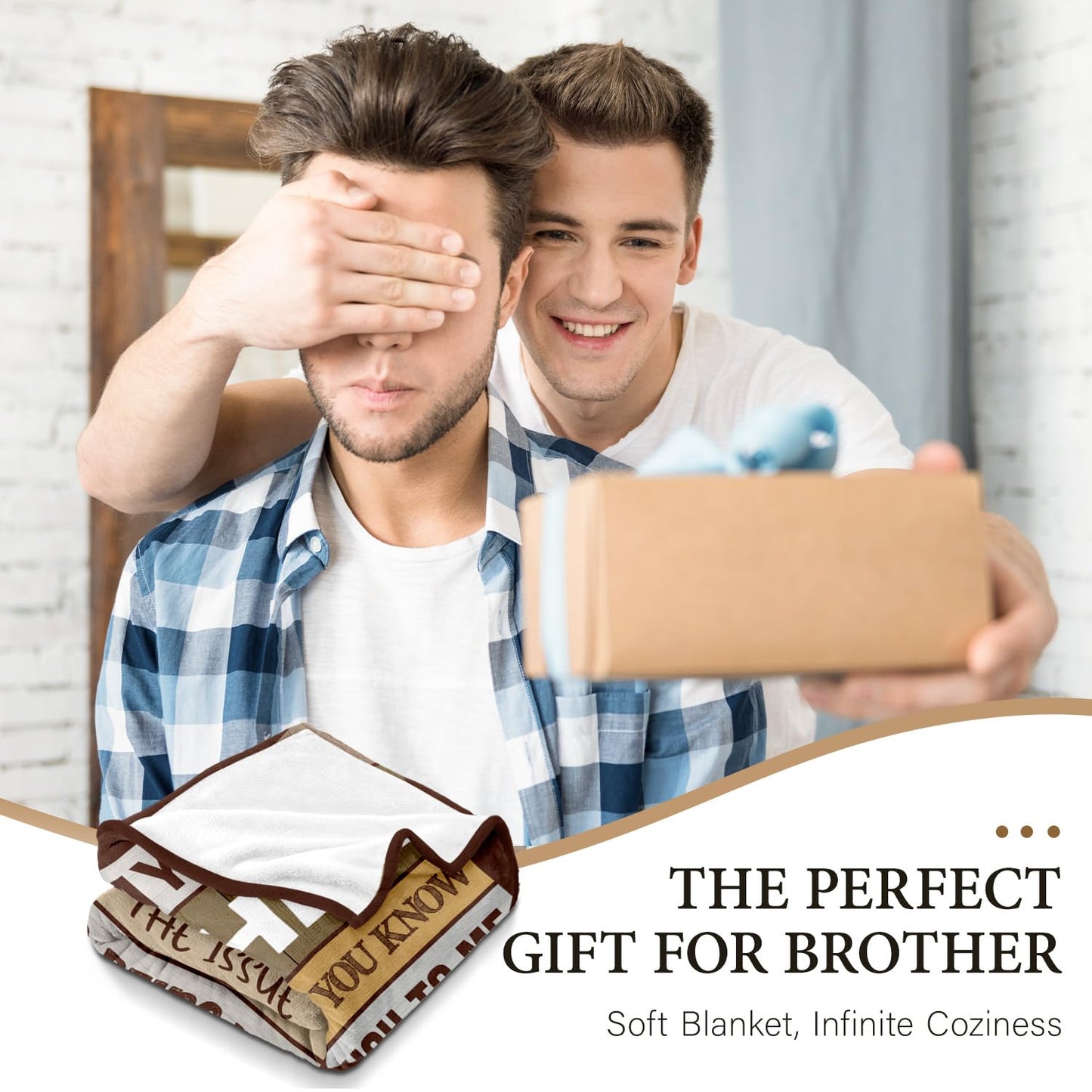Gifts for Brother - Birthday Gifts for Brother Adult - Brother Gifts from Sister - Christmas Blanket Gift for Brothers - Funny Gifts for Brother's - Soft Throw Blanket 50"x60"