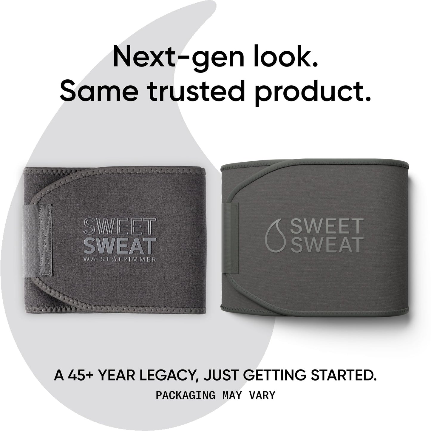 Sports Research Sweet Sweat Waist Trimmer (Core Series) - Premium Sweat Enhancing Fitness Band for Women & Men - Adjustable Fit · Latex-Free Neoprene - Matte Gray, Small