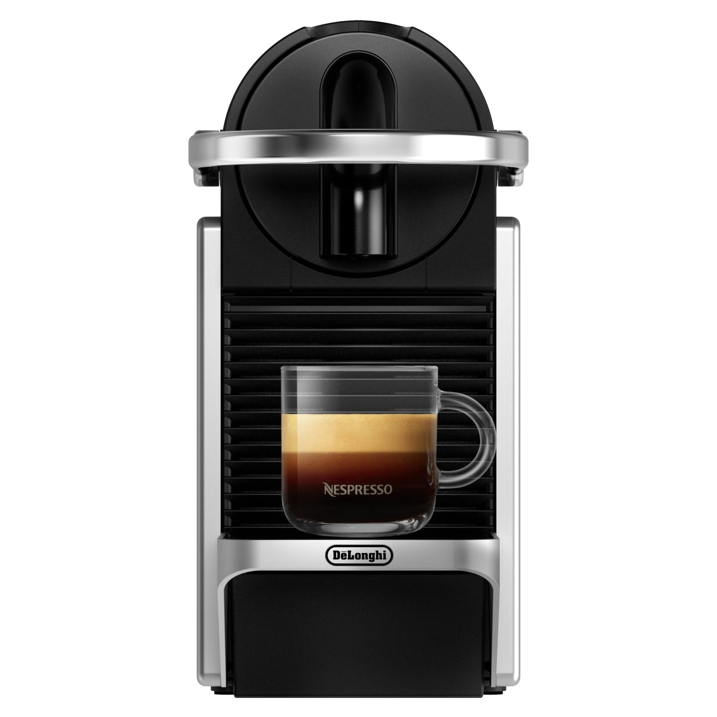 De′Longhi Nespresso Pixie EN127.S, Fully Automatic Coffee Machine, One-Button Coffee Machine with Multi-Function, Welcome Set Included, Compact Design, 19 Bar Pressure, 1260W, Silver