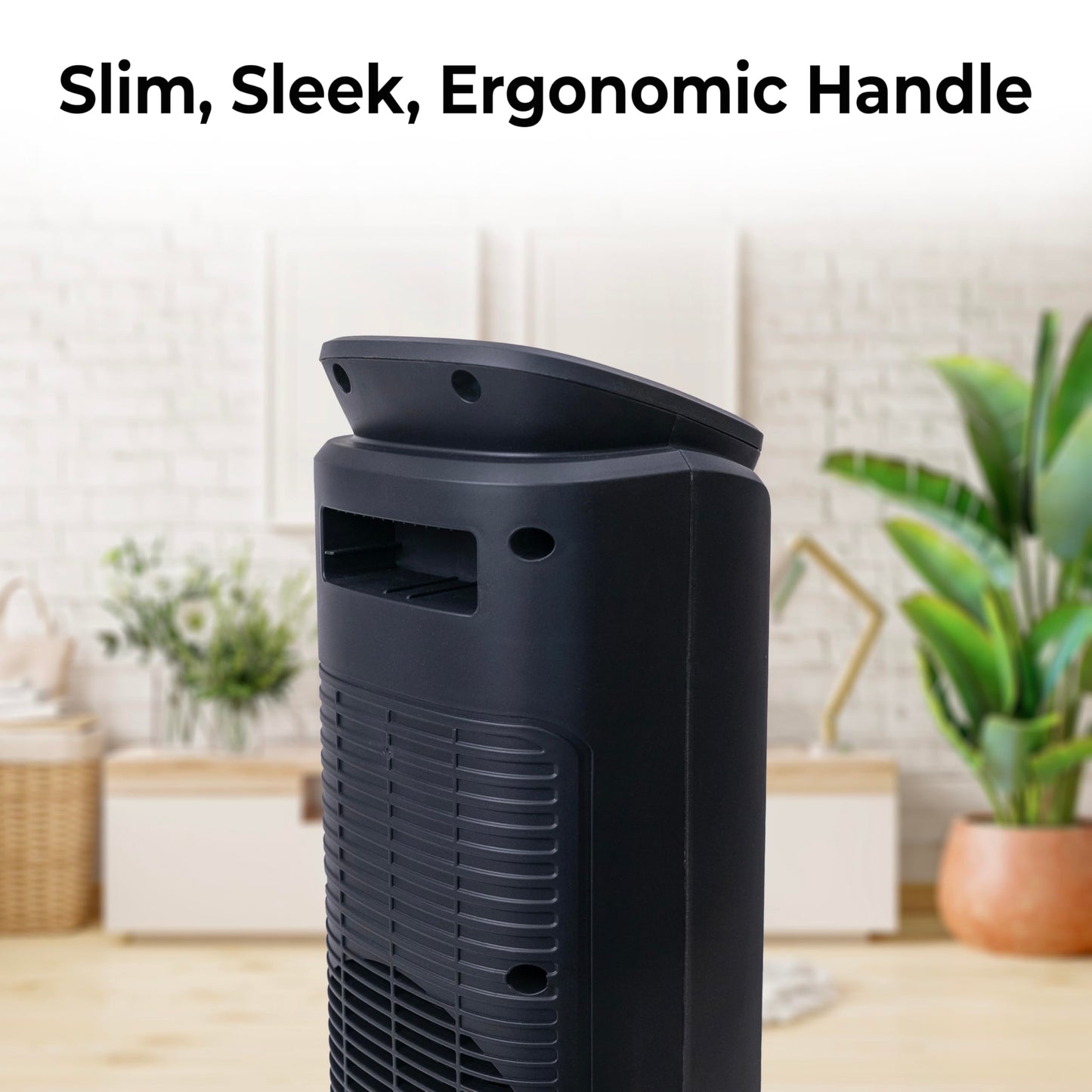 Comfort Zone Space Heaters For Indoor Use, 30 Inch, Remote Control, Thermostat, 12H Timer, 50 Degree Oscillation, 4 Modes, Porta
