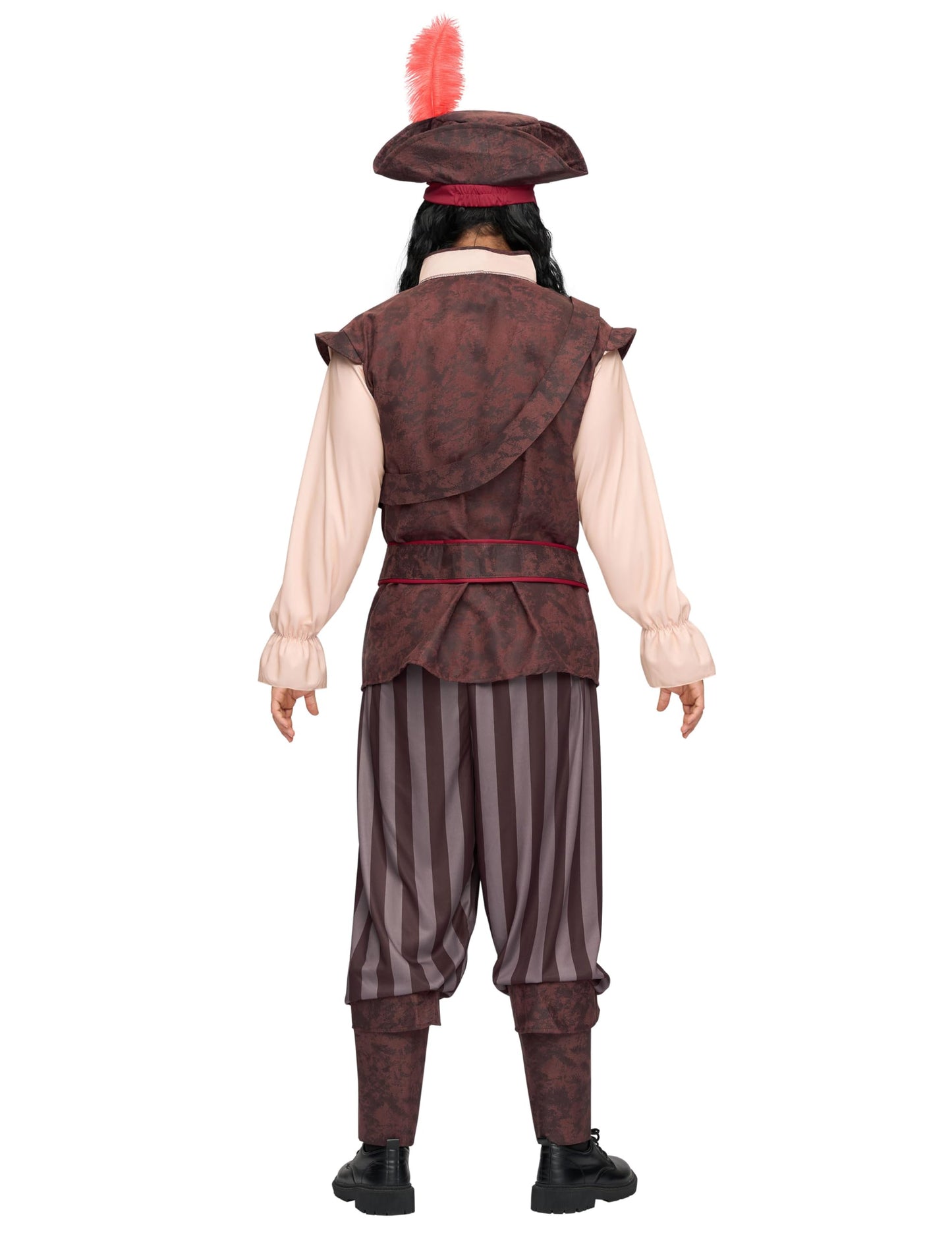 Spooktacular Creations Mens Caribbean Pirate Costume Adult Sea Captain Robber Costume for Halloween Dress Up Party, Cosplay Party-L