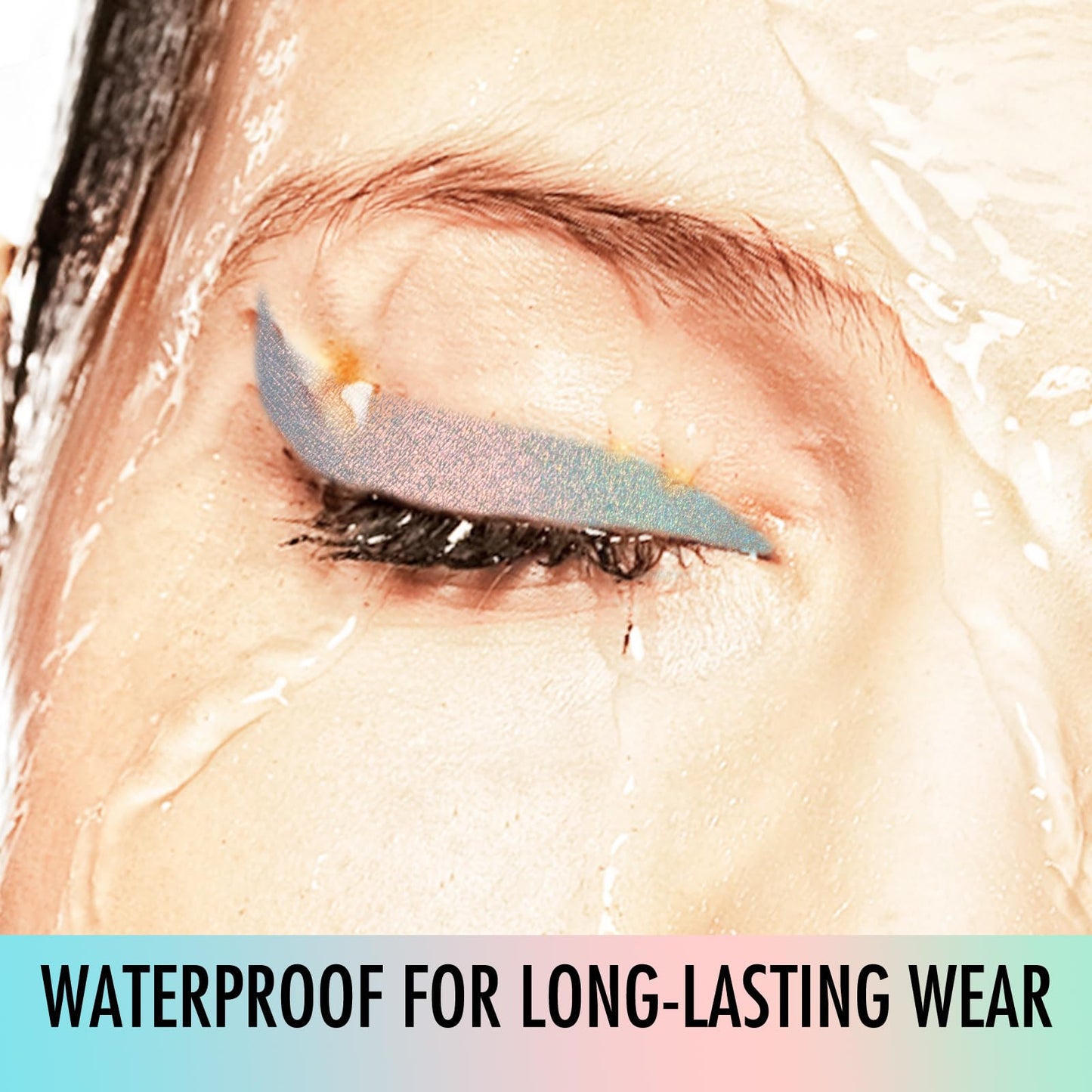 BEPHOLAN Pink Blue Eyeliner Pencil,2-in-1 Color Waterproof Glitter Gel Eye Liner Highligter,Mermaid Korean Makeup Waterline Eyel