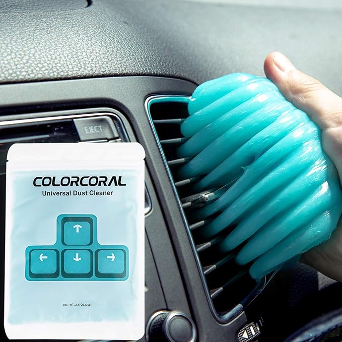 COLORCORAL Car Vent Cleaner Car Cleaning Gel for Keyboard Detailing Putty Goo Cleaning Putty Gel Auto Detailing Tools Vehicle Interior Cleaner Cleaning Mud for Dust Cleaner Slime Keyboard Cleaner Gel
