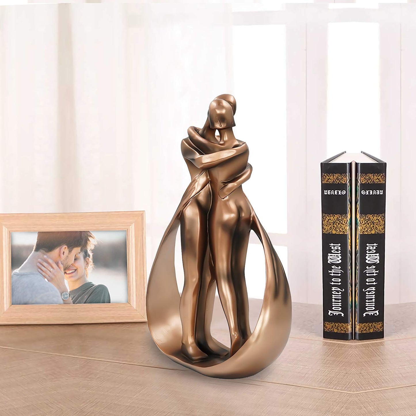 DreamsEden Anniversary, Resin Couple Modern Sculpture Home Decor, Romantic Gifts, 10 Inch