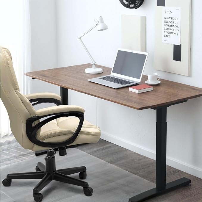 Furmax Office Executive Chair High Back Adjustable Managerial Home Desk Chair,Swivel Computer PU Leather Chair with Lumbar Support (Khaki)