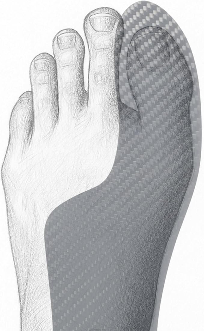 Morton´s Extension Orthotic, Carbon Fiber Rigid Insole - 1 Pair - Morton's Toe, Turf Toe, Hallux Limitus, Hallux Rigidus, Arthritis (W7/M6)