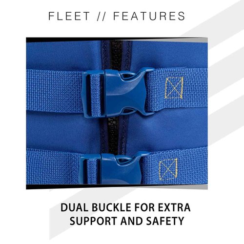 Jetpilot Fleet Neoprene Dual Coast Guard Approved Life Jacket PFD (Navy/Pink, L/XL)