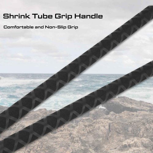 LITTMA Carbon Fiber Surf Spinning Rod with Fuji Guides - Lightweight & Strong 2-Piece Pack - Available in 8'/9'/10'/11'/12' for Long Distance Saltwater Fishing