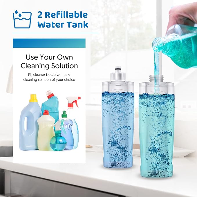 Spray Wet Mops for Hardwood Floor Cleaning: MEXERRIS Hard Wood Floor Flat Mop with Sprayer 5 Microfiber Washable Pads 2 Bottles - Dust Dry Mops Home Commercial Use for Laminate Vinyl Tiles Ceramic