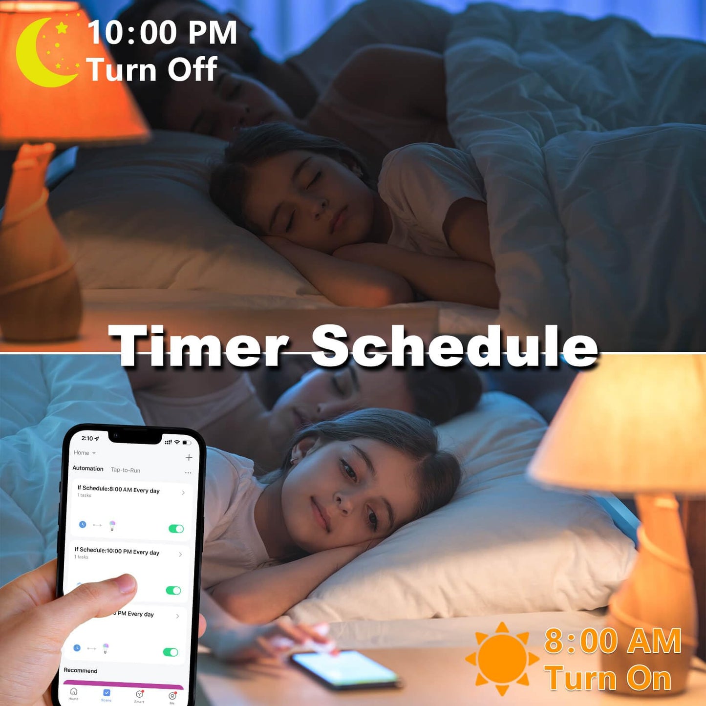 5W=40W, A15 Smart Bulb, Compatible with Alexa, Google Home, E26, Color Changing, Dimmable LED WiFi Light Bulbs, No Hub Required, 2.4GHZ WiFi Only, 400lm, 1 Pack