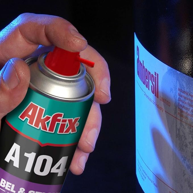 Akfix A104 Sticker Remover Spray - Cleaning Labels on Wood, Glass & Plastic - Safe Decal Remover for Tape, Residue, Gum and Stain Marker, Glue Eraser with Citrus Oil Spray | 6.7 Oz. 1 Pack