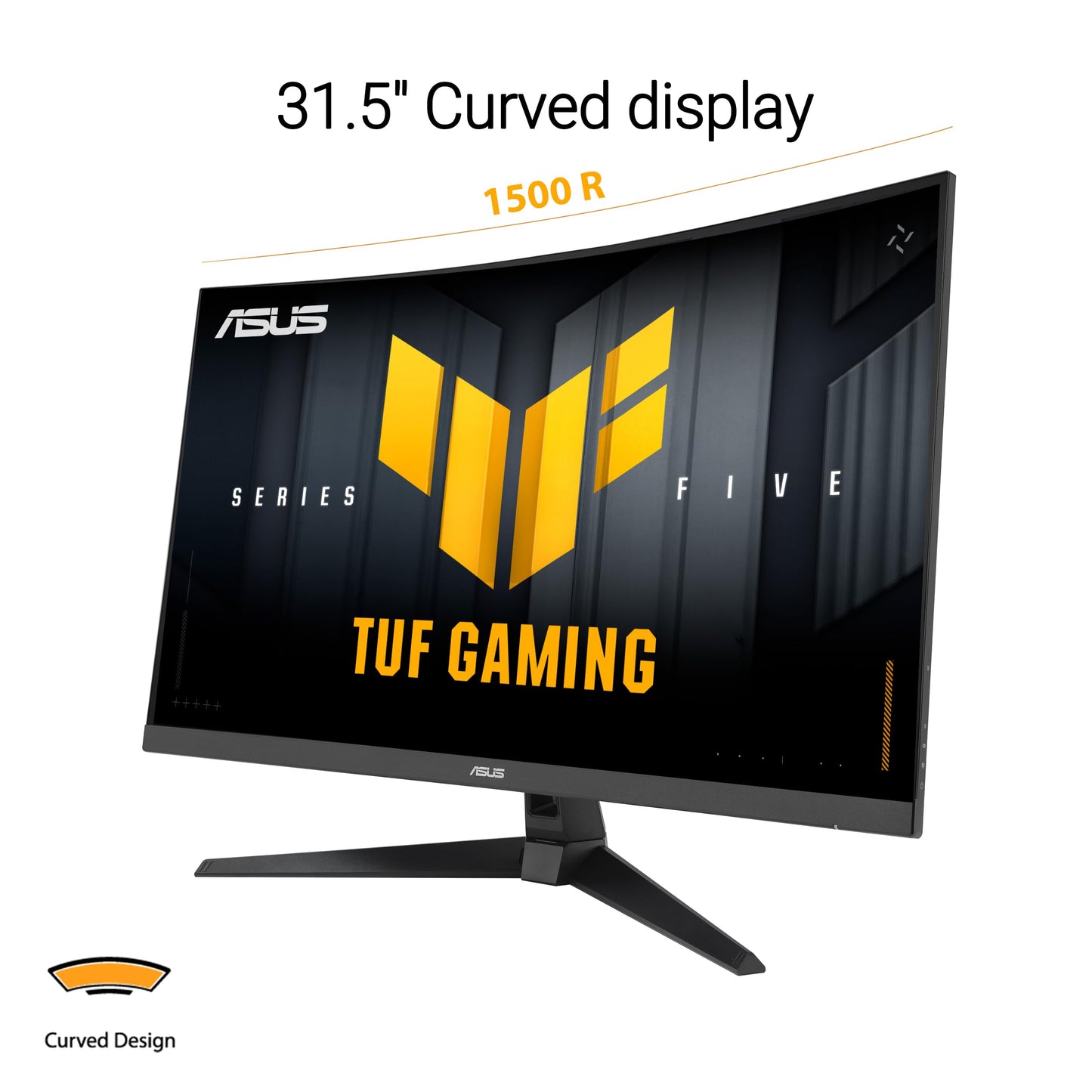 ASUS TUF Gaming Series 5 32” 1080P Curved Monitor (VG32VQM5AZ) - Full HD, 1500R, 240Hz, 0.5ms, Extreme Low Motion Blur Sync, FreeSync Premium, 120% sRGB, DisplayWidget, 3 yr Warranty