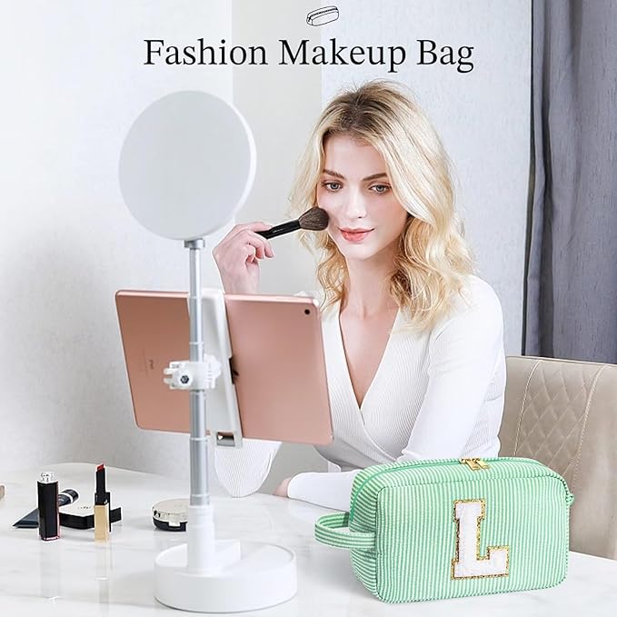 YOOLIFE Gifts for Grandma - Grandma Gifts, Great Grandma Gifts, Best Grandma Gifts, Personalized Birthday Gifts for Grandma, Monogram Initial Makeup Bag Make Up Bag for Women N