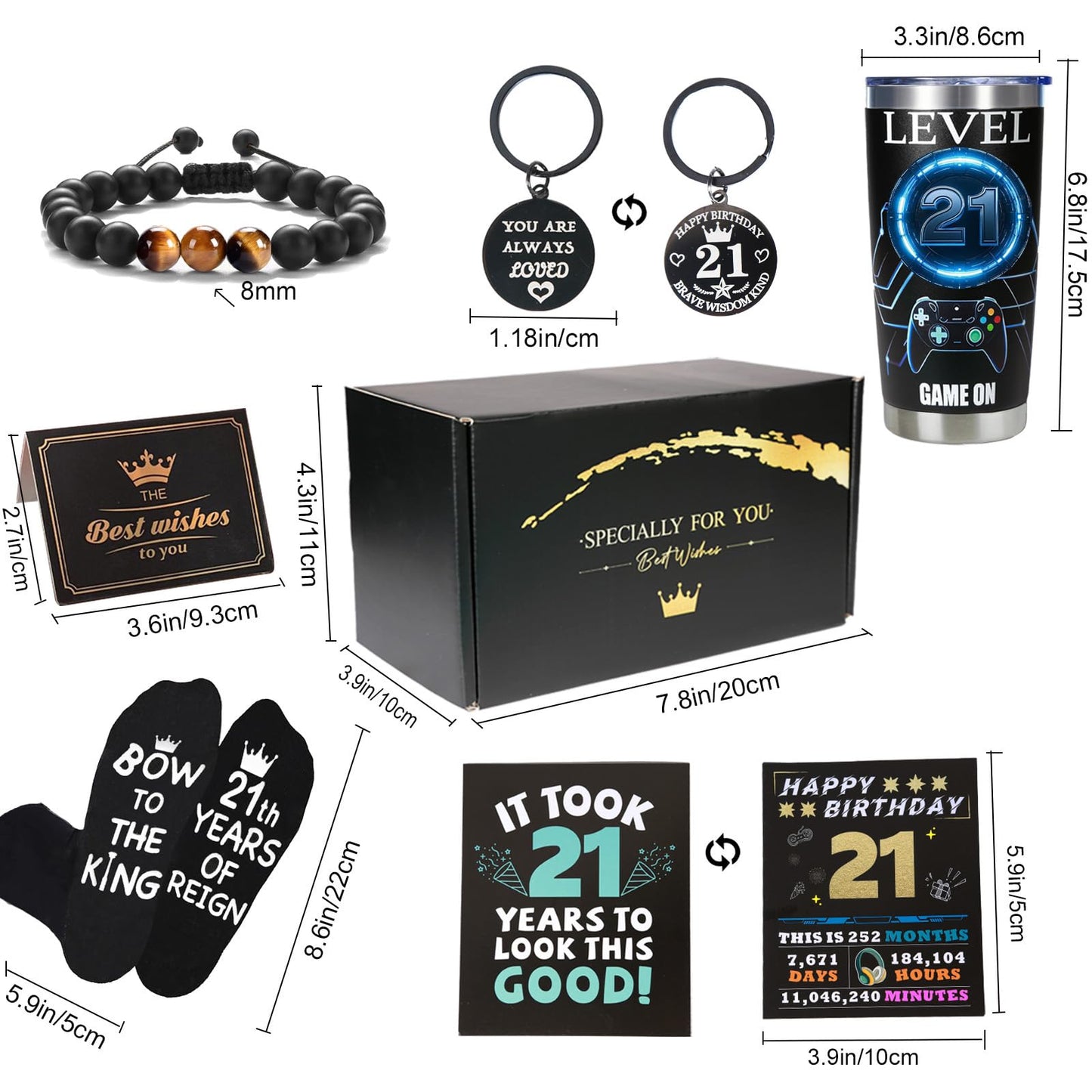 Carselage 21st Birthday Gifts for Him, Cool 21 Year Old Gift for Son, Gamer Gifts for Teenage Boy, Christmas Gift for Male, Nephew, Boyfriend, Brother