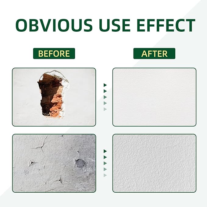 500g Wall Putty Hole Repair, Safe Wall Mending Agent, Drywall Repair Kit with Nozzle,Spackle for Drywall Paste, Easy to Fill Holes for Aluminum Metal Plaster Sheetrock Ceiling