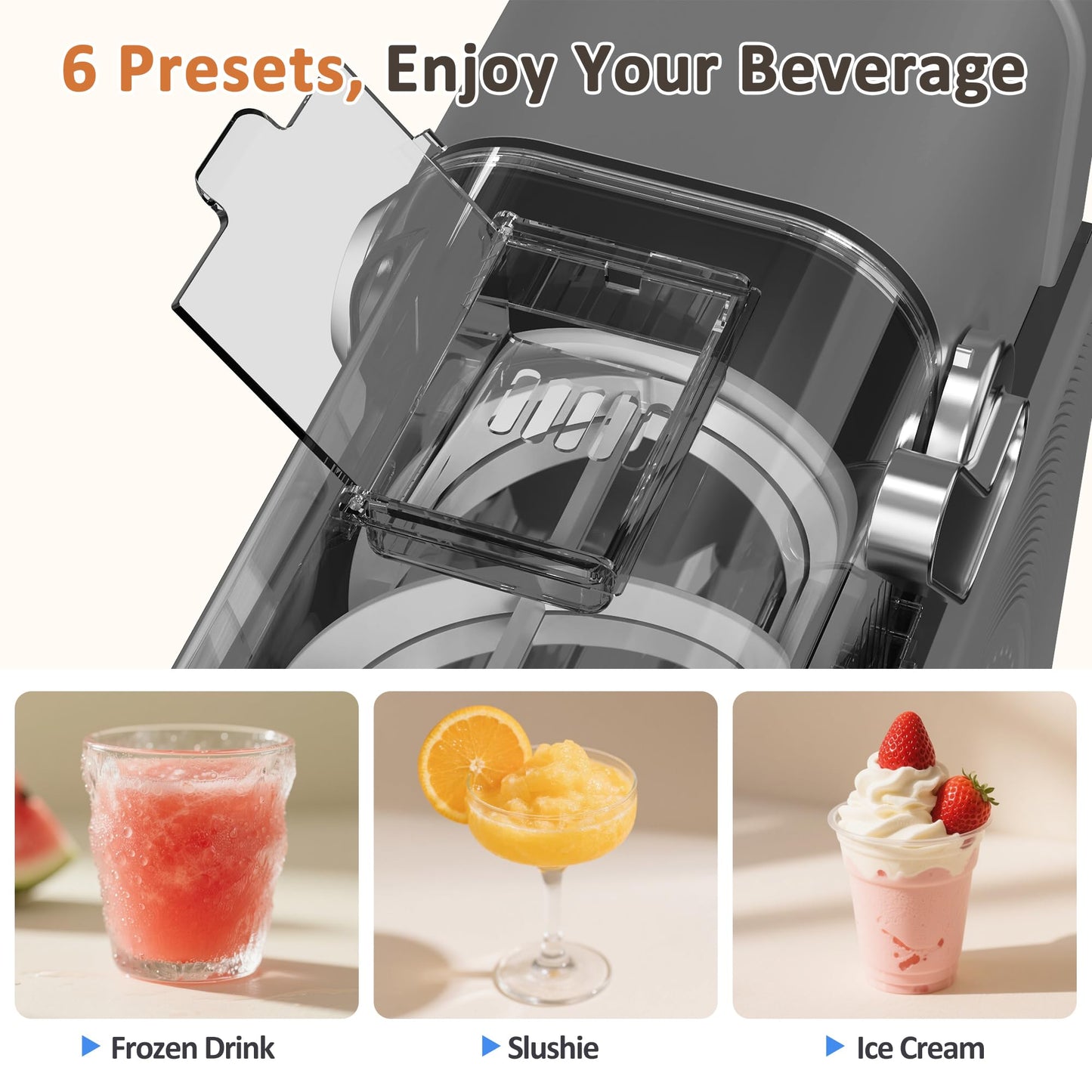 Slushie Machine, Slushy for Home No Ice Need, Professional Frozen Drink Maker & Margarita Machine, 6 Presets for Milkshakes, Frappés, Slush, Ice Cream, 1 Insulated Cup,Black