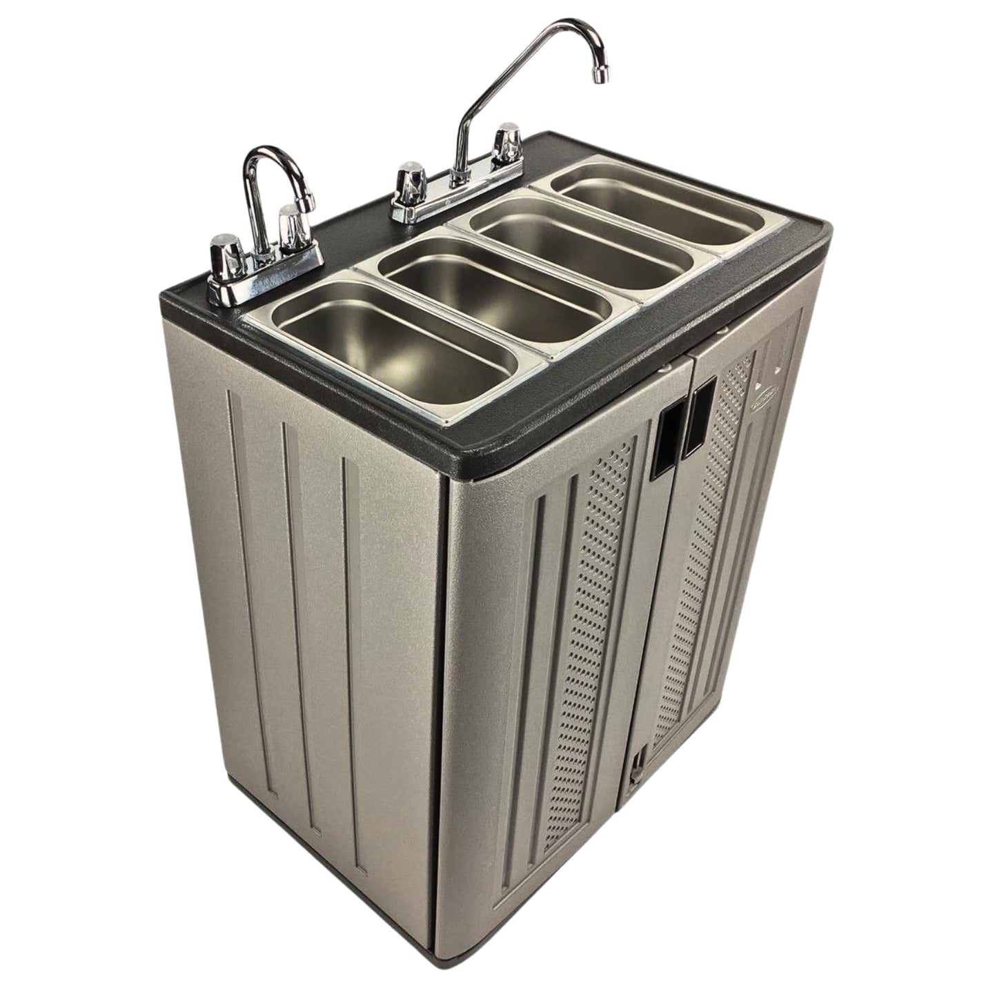 Concession Sinks - Portable Sink Hand Wash Station, 4 Compartment Basin with Hot Water, Standard Size, Food Trailer Equipment, Free Standing Utility Sink, Hand Washing Station