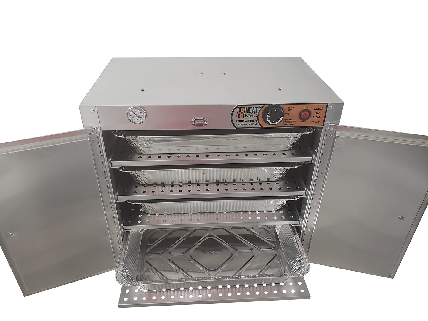 HeatMax 25x15x24 Commercial Hot Box Catering Food Warmer, Hot Food, Pizza, Pastry, Empanada, Patty, Concession, Heated Case