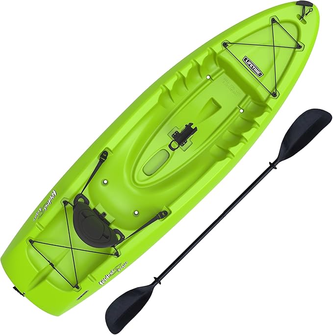 Lifetime Hydros Angler 85 Fishing Kayak (Paddle Included), Lime Green, 101 Inches
