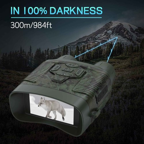 Night Vision Goggles, Profey 4K Night Vision Binoculars for Adults, Rechargeable Night Vision Goggles for Hunting & Security, 32GB TF Card to Save Photo, Video, Best for Hunters