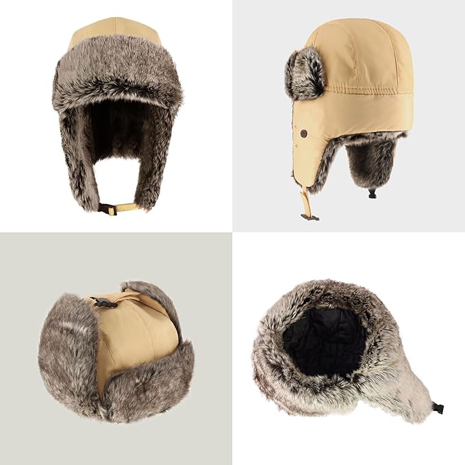 CHOK.LIDS Waterproof Winter Trappers Unisex Premium Strength Ushanka Ear Flap Chin Strap Cold Weather Outdoor
