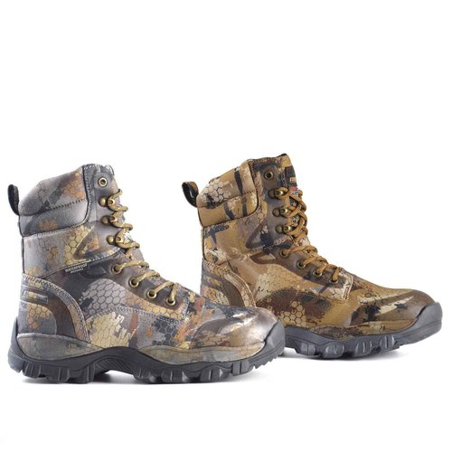 R RUNFUN Men's Hunting Boots Waterproof Hiking Boots Insulated Work Boot, 8" Lightweight Breathable Outdoor Shoes, 400g Insulation(RF2304Gray,Size9)