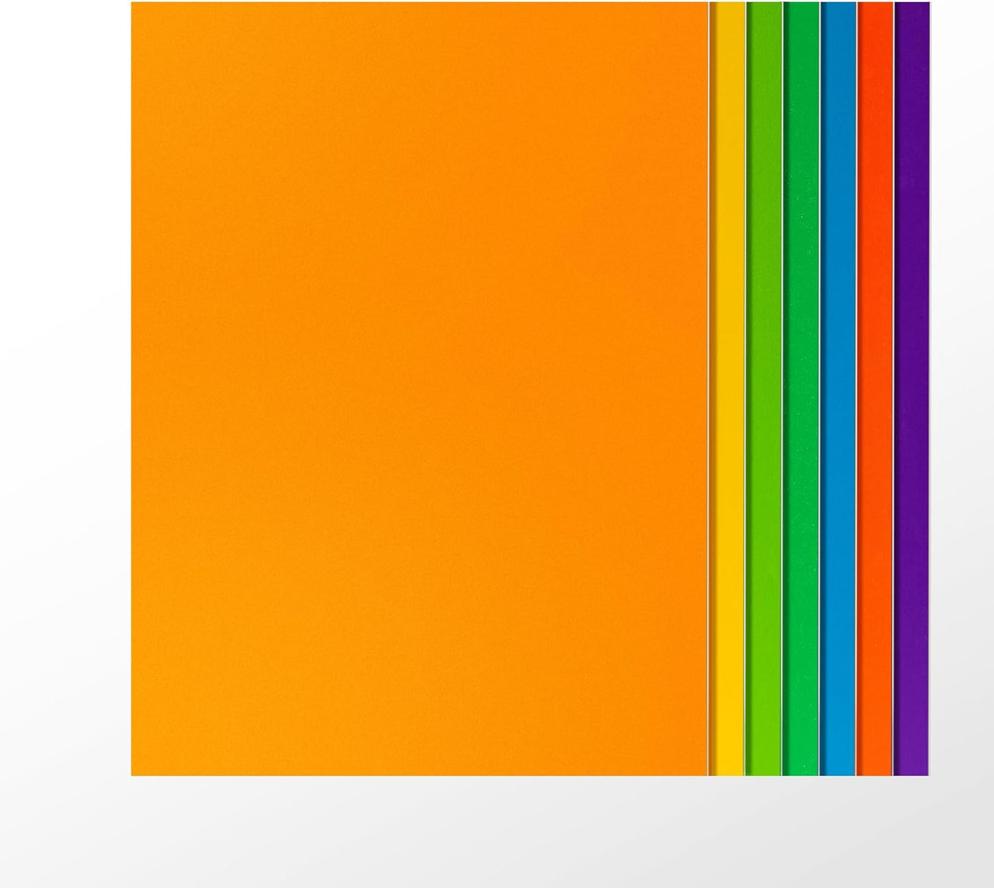 ROBOTIME 7-Pack Double-Sided Colored 1/8" Plywood Sheets - 12 x 16 x 1/8 Inch - Roller-Coated Solid Color 3mm Craft Wood Sheets for Laser Cutting, Engraving & Wood Burning - Assorted Colors