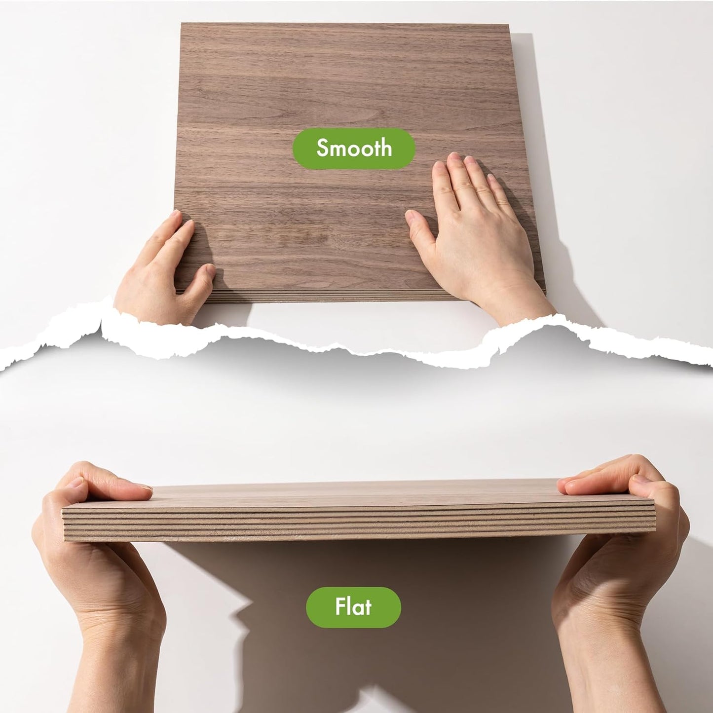 ROBOTIME 6-Pack 1/8" Walnut Plywood Sheets - 12 x 16 x 1/8 Inch - 3mm Laser Wood Sheets for Laser Cutting, Engraving & Wood Burning (Pyrography)