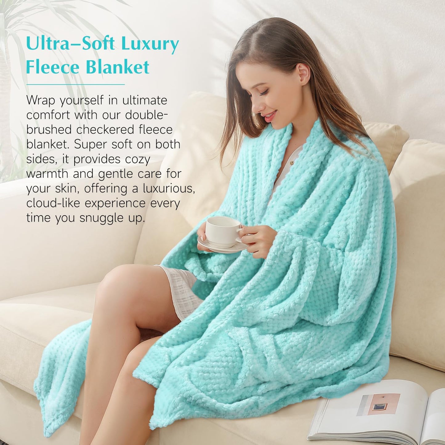 Birthday Gifts for Women, Unique Self Care Gifts Get Well Soon Basket, Christmas Relaxing Spa Gift Care Package w/ Flannel Blanket 40 oz Tumbler, Mothers Day Gifts for Mom Her Sister Friend