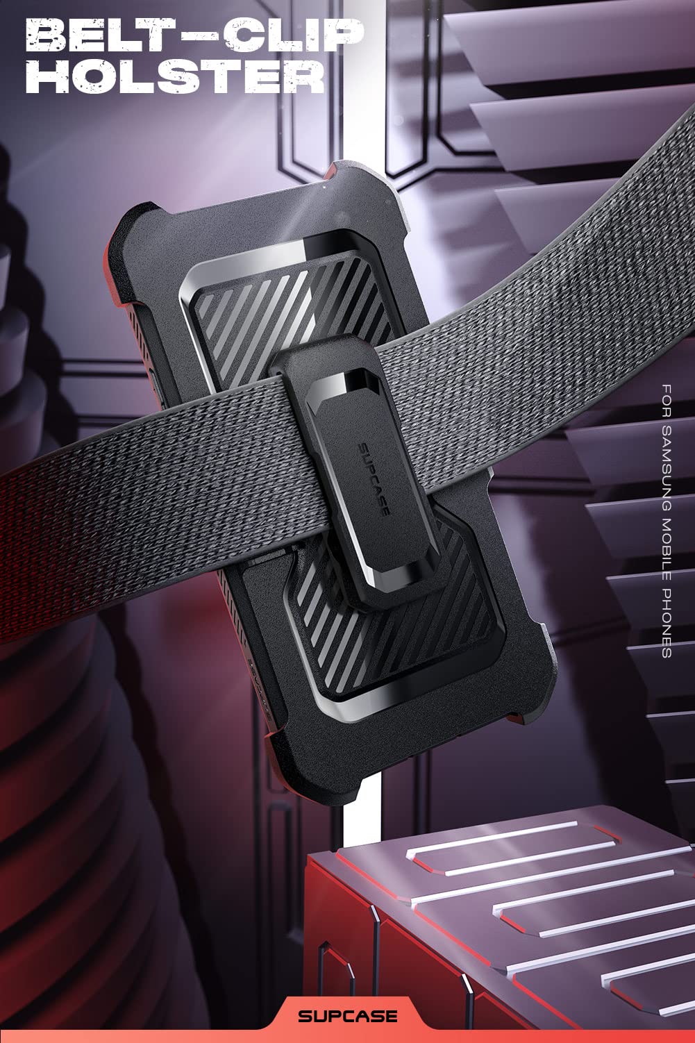 Supcase Unicorn Beetle Pro Series Case For Samsung Galaxy S22 Ultra 5G (2022 Release), Full-Body Dual Layer Rugged Belt-Clip & K
