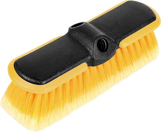 10 Inch Car Wash Brush Head, Scrub Brush Attachment for Long Handle Extension Pole,Outdoor Broom and Scrubbing Brush for Cleaning Window, Wall, House Floor, Deck, Patio, Car