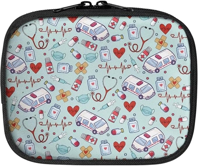 Rnyleeg First Aid Bag for Kids,Ambulance Nursing First Aid Kit Pouch Bag Empty for Car,Home,Travel,Camping,Hiking