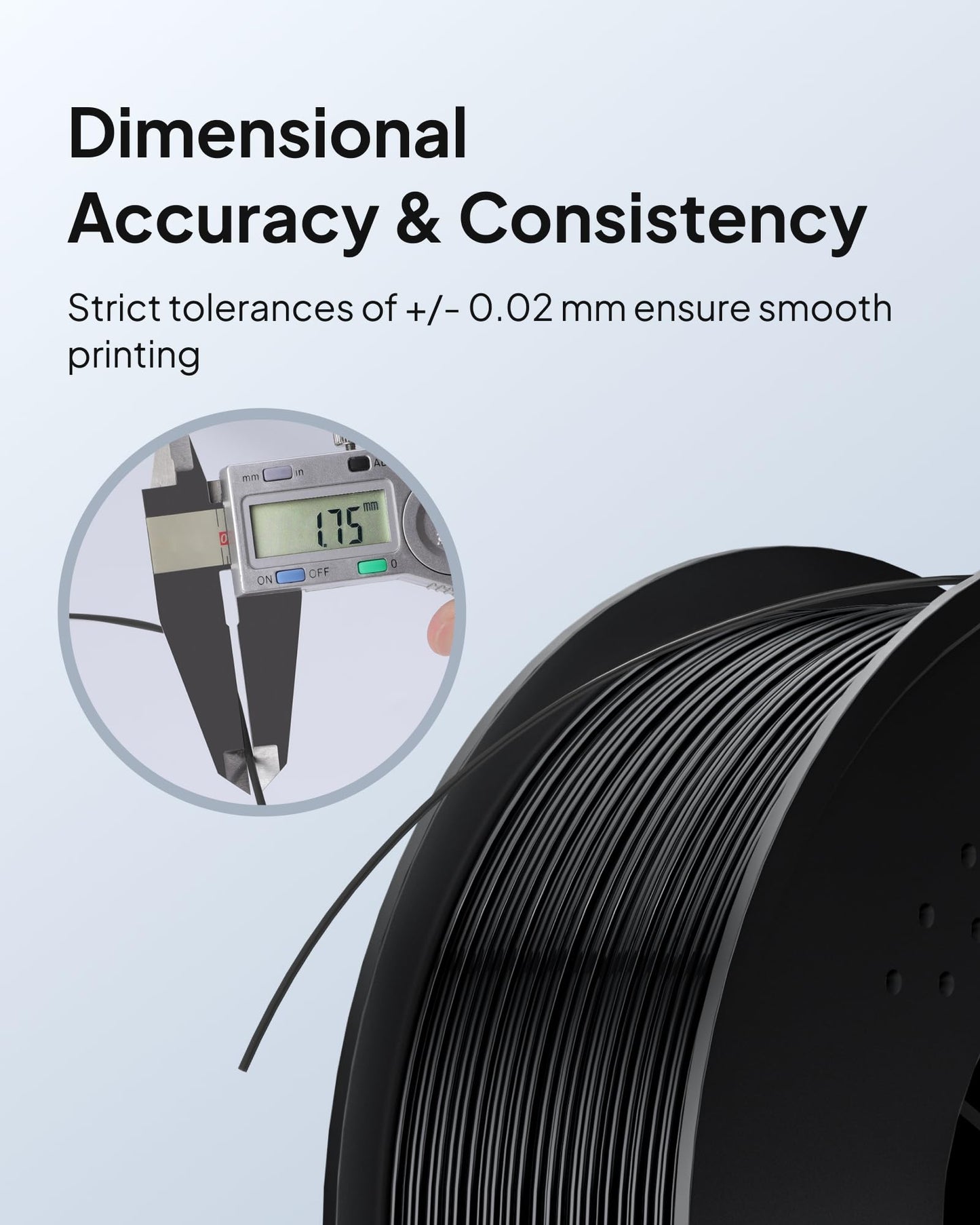 ELEGOO TPU Filament 1.75mm Black 1KG, 95A Flexible Soft 3D Printing Filament 1KG Spool(2.2lbs) Fits for Most FDM 3D Printers