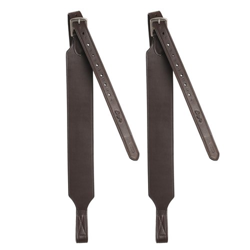 Exion Wide Stability Stirrup Leathers for English Saddles | Premium Cowhide Leather | Enhanced Leg Stability & Comfort | Sizes: 48" to 62" (Havana, 120 cm / 48 inches)