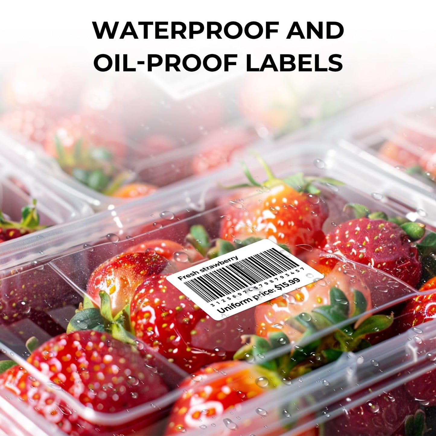 MUNBYN 3x2 Inch White Thermal Labels, Thermal Sticker Labels for Price, Barcode, Mailing, Name, 500 Sheets/1 Roll