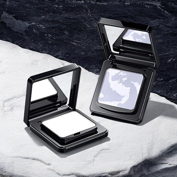 CARSLAN Waterproof Face Pressed Powder Compact, 24H Longlasting Oil Control Pressed Setting Powder Talc-Free Makeup, Shine Free, Poreless, Smooth, 01 Translucent for dry&com skin (0.28Oz)