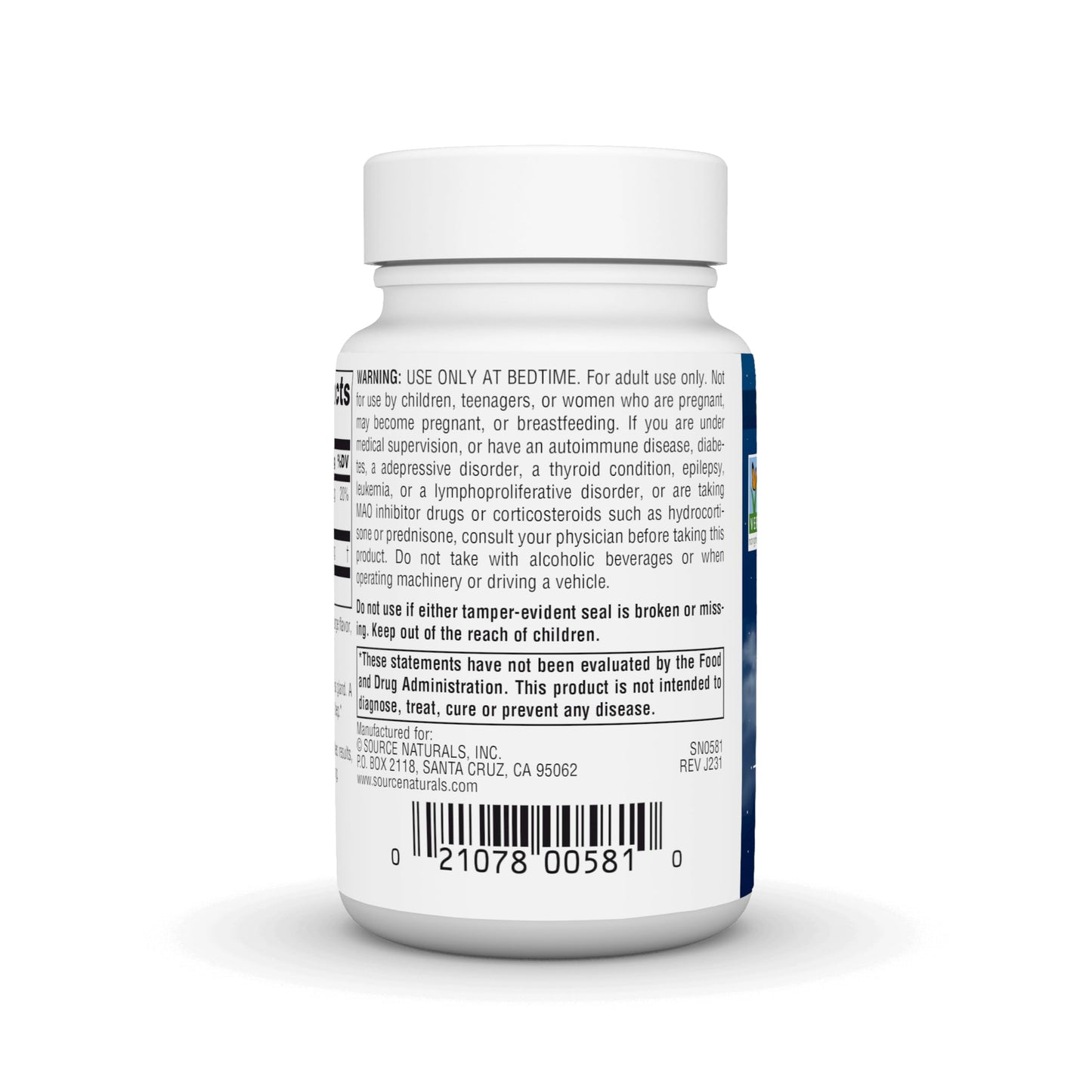 Source Naturals Melatonin, Dietary Supplement That Supports Sleep* 5 mg - 200 Orange Flavored Lozenges