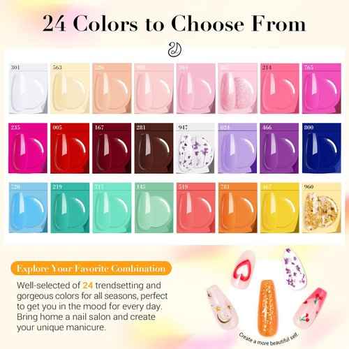 AZUREBEAUTY Dip Powder Nail Kit with Electric Nail Drill 24 Colors Summer Bright Neon Yellow Orange Starter Kit with Dip Liquids Base Top Coat Activator Portable Manicure French Nail Art Essential Set