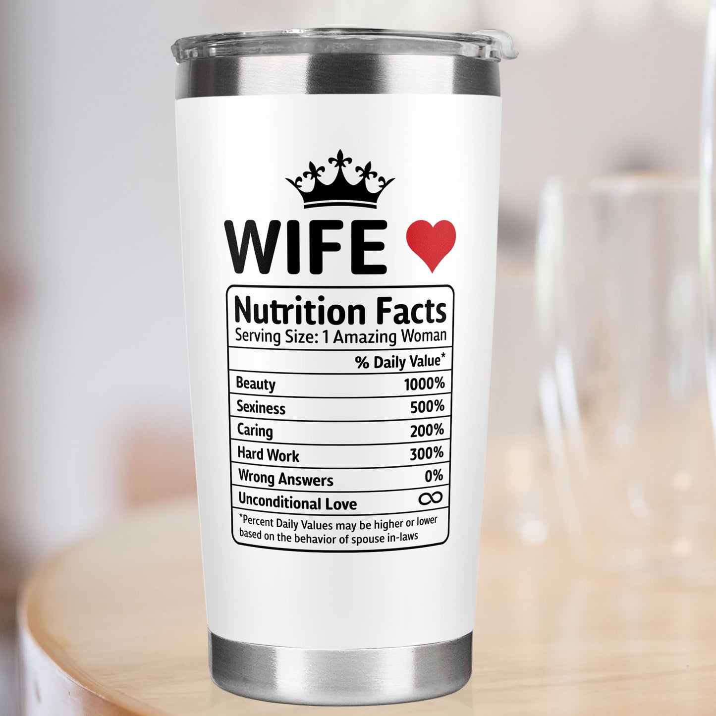 Gifts for Wife from Husband - Wife Gifts - Wedding Anniversary for Women, Valentines, Birthday Gift Ideas, Mothers Day, Christmas Gift for Her - Romantic Love Cup for Her - 20 Oz White Tumbler