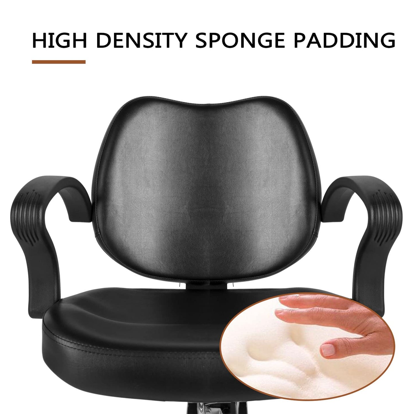 Topsalon Barber Chair,Salon Chair for Hair Stylist Swivel Styling Chair Heavy Duty Hydraulic Pump Adjustable for Beauty Hair Salon Spa Shampoo(Black)