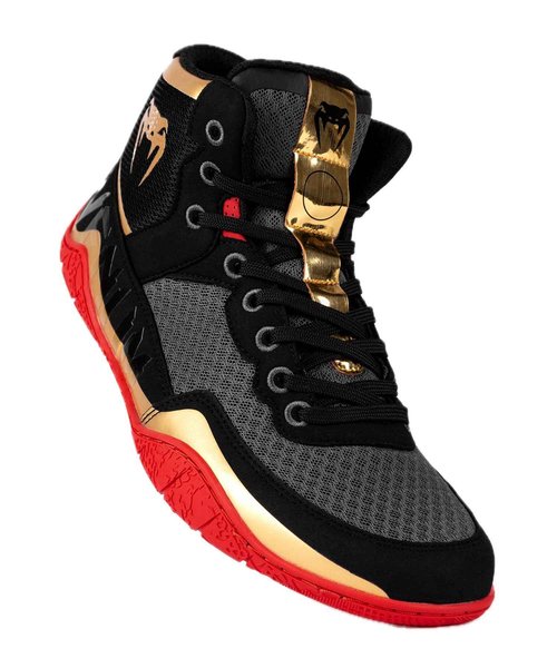 Venum Men's Women's Wrestling Boxing Elite Shoe - Black/Gold/Red