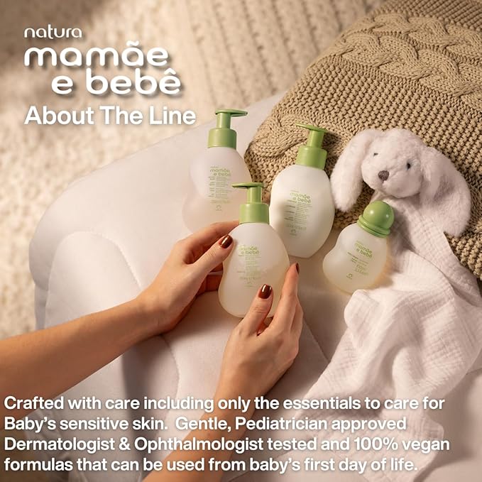 Natura – Mom & Baby Cologne & Moisturizer Bundle | Gentle Alcohol-Free Baby Perfume & Fast Absorbing Lotion | Vegan, 98%+ Natural Origin, Hypoallergenic, Dermatologist-Tested | Mamãe & Bebê