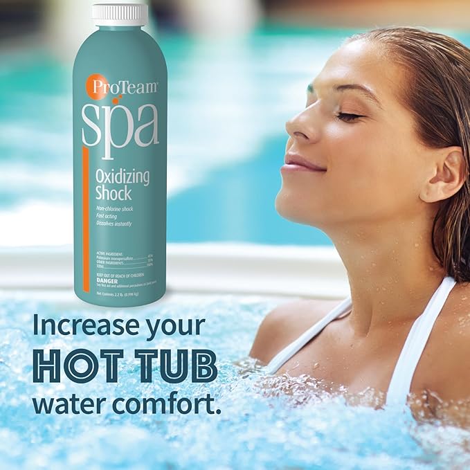 ProTeam Non-Chlorine Spa Shock for Hot Tub – Fast-Acting Oxidizing Shock Treatment, Clears Cloudy Water & Eliminates Odors – Made in USA, 5 lb + SplashWiz Care e-Book