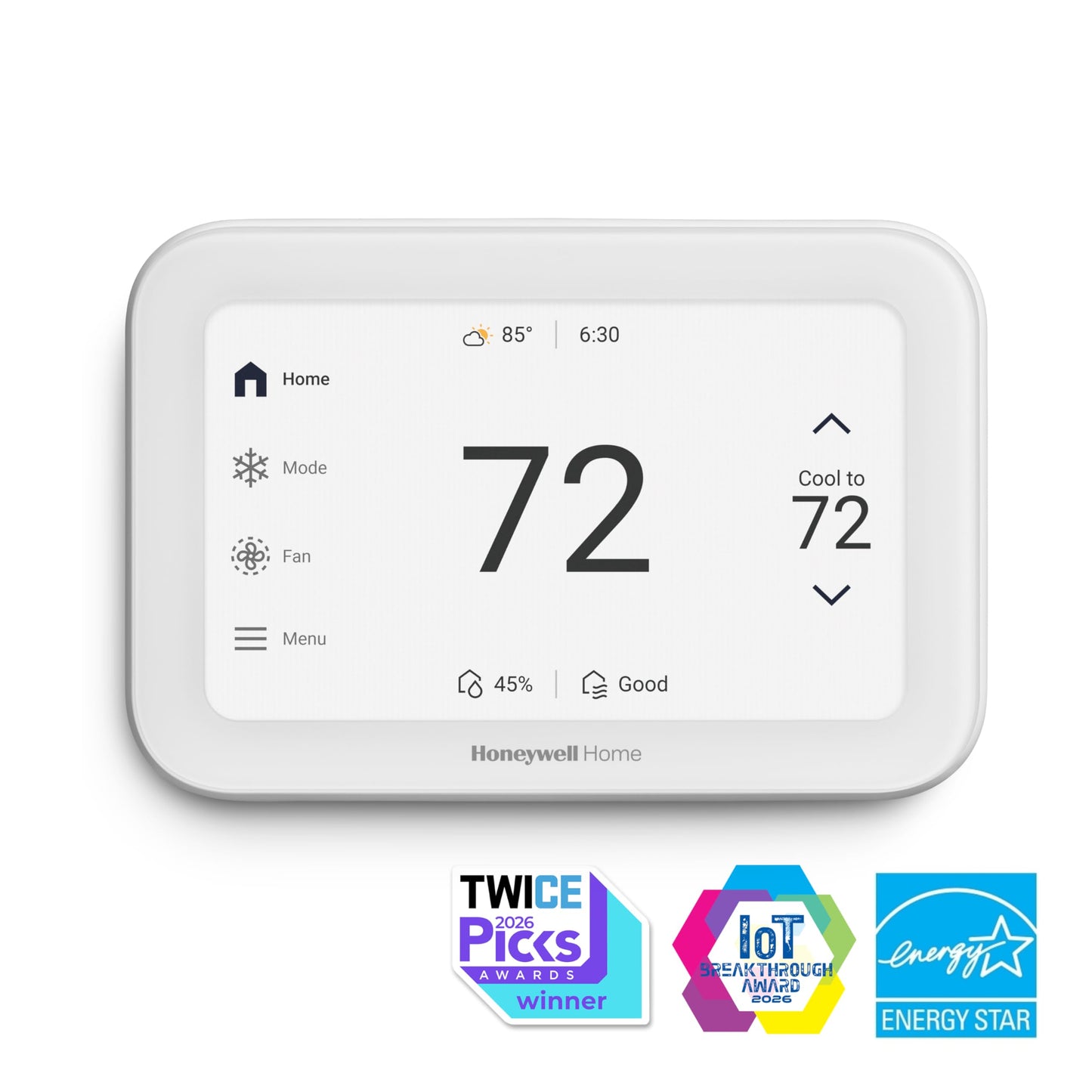 Honeywell Home X8S Premium Smart Programmable Wi-Fi Thermostat, Video Doorbell Access, Humidity Control, 5" Customizable Touchscreen, Sensor Feature, Energy Star, Works w/Alexa,Matter,Apple,Google