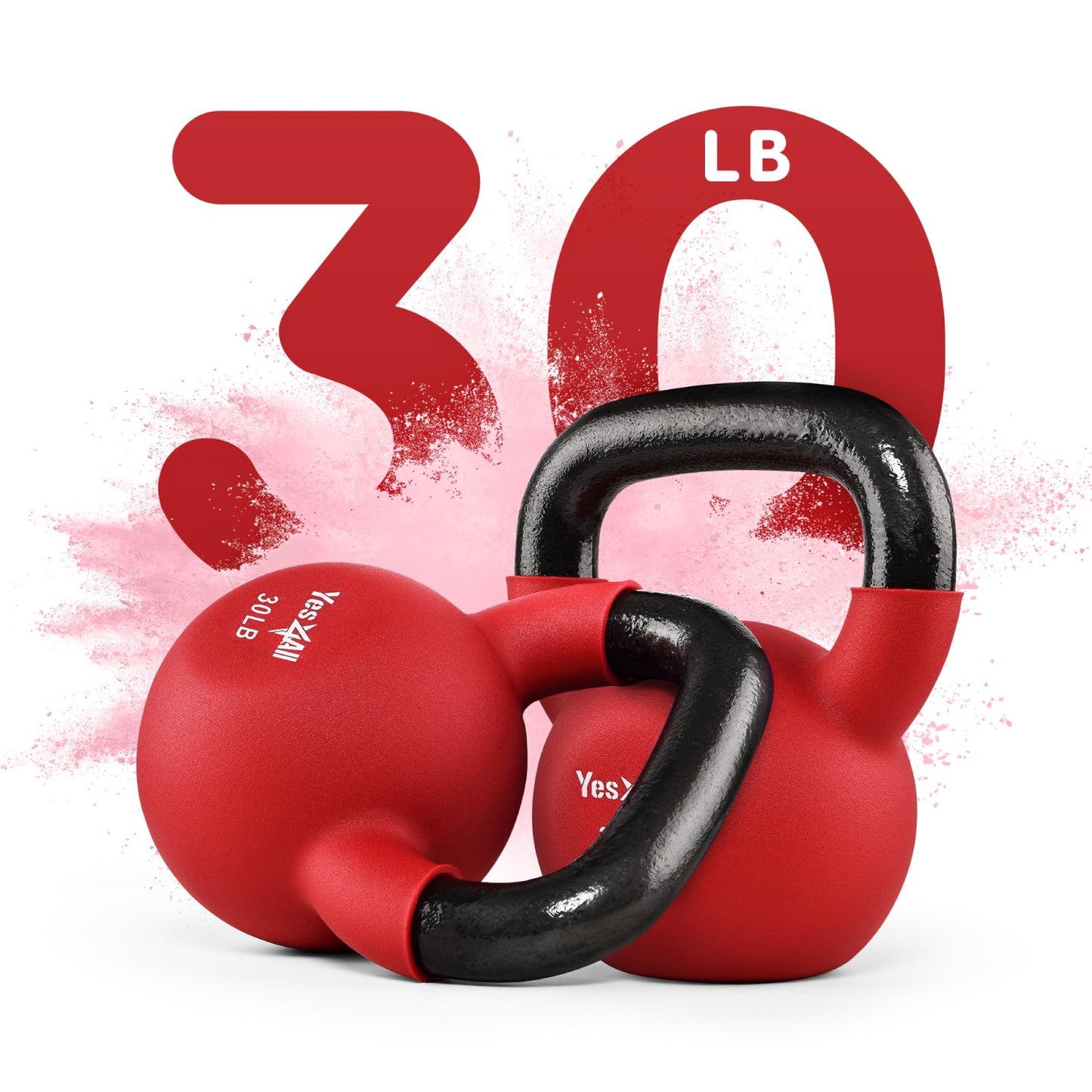 Yes4All Neoprene Coated & Kettlebell Sets - Hand Weights for Home Gym & Dumbbell Weight Set training 30 LB - Pair